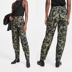 WeWoreWhat Dani Boyfriend Jeans Camo High Rise Olive Size 25 NWT